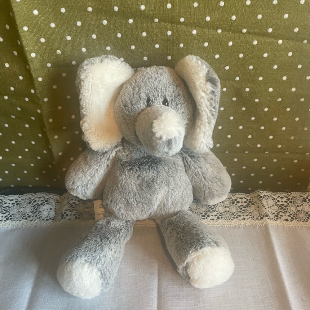 Mary Meyer Marshmallow Elephant Gray Floppy Plush Stuffed Animal Grey 9”